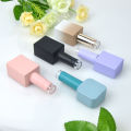 10ml 15ml Colorful Glass Nail Polish Bottle Refillable Empty Nail Gel Container With Lid Brush Cosmetic Nail Oil Packing Bottle. 