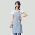 Cute Cotton Linen Kitchen Aprons Sleeveless Oil-proof Chef Work Apron Hanging Neck Breathable Cooking Apron. 
