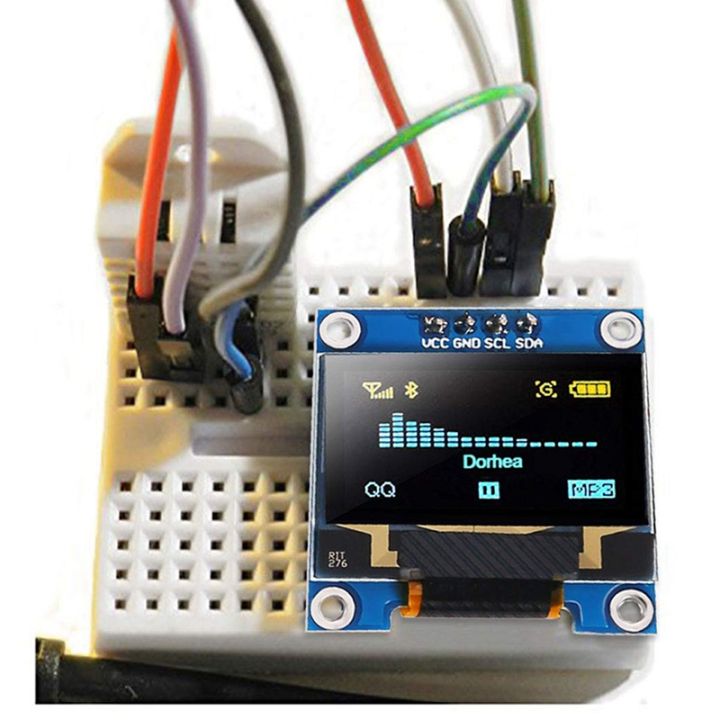 6PCS%200.96%20inch%20OLED%20Display%20Module%2012864%20128X64%20Pixel%20LCD%20Yellow%20Blue%20SSD1306%20Driver%20Board%20I2C%20Serial%200.96%20Inch%20IIC%20Chip%20-%20Image%205