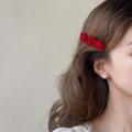 Wenefang Fashion 2/20pcs Small Red Velvet Rose Hair Clips For Women Korean Flower Hairpins Girls Elegant Hair Clip Pin Barrettes Hair Accessories. 