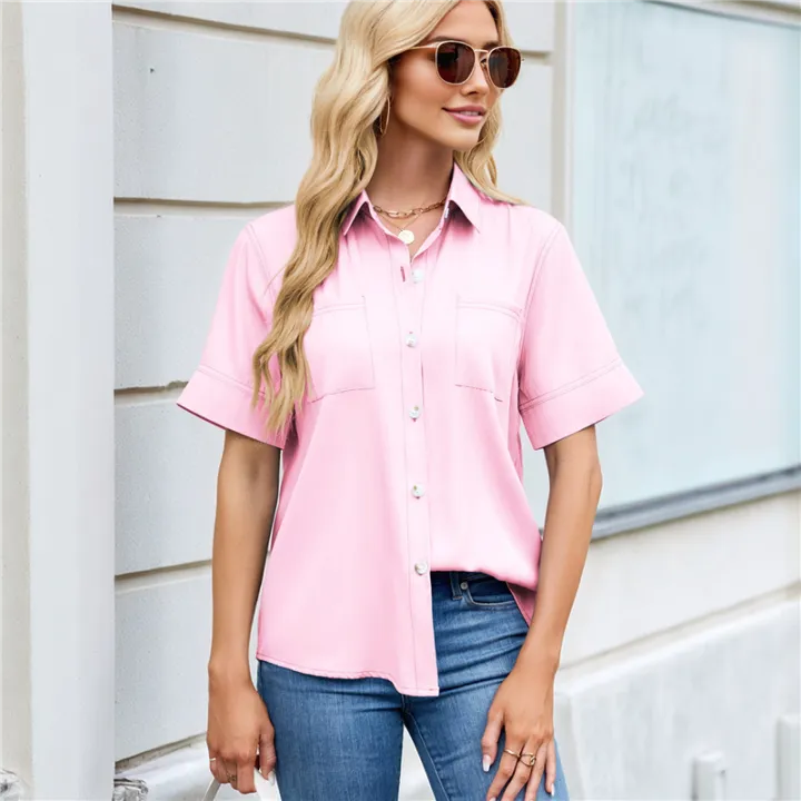 Womens%20Button%20Down%20Shirt%20Pink%20XXL%20-%20Image%204