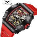 ONOLA brand fashionable business luxury waterproof automatic mechanical men's watch. 