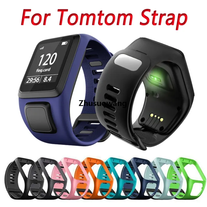 Zhusuowang%20%E3%80%90LuxeLoom123%E3%80%91Soft%20Silicone%20Replacement%20Wristband%20Watch%20Band%20Strap%20For%20Runner%202%203%20Spark%203%20GPS%20Sport%20TomTom%202%203%20Series%20Smart%20Watch%20-%20Image%203