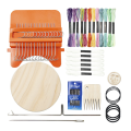 Darning Mini Kits Machine with Threads 14 Hooks Darning Complete Darning Kit for Beginners Quickly Mending Jeans Socks, Patterns. 