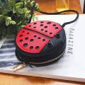NAMUNY 2X Ladybug Cute Children's Shoulder Bag Personality Wild Purse Mini Accessories Bag. 
