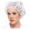 Disposable Cap Stretchable White Caps - Head Cover Hair For Cooking & Hygiene(100 Pieces). 