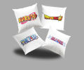 Anime Logo Printed Cushion Cover with Fillings – Set of 4. 