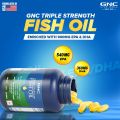 GNC Triple Strength Omega 3 Fish Oil- 60 Softgels For Healthy Cholesterol Levels, Improved Focus, Healthy Vision & Joint Comfort. 