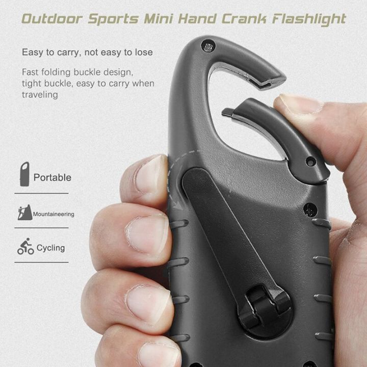 High Quality LED Flashlight Hand Crank Charging Solar Powered Rechargeable Survival Gear Self Powered Charging Hiking Torch Dynamo