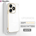 Jizetin for Tecno Spark 10 / Spark 10C Back Cover With Free Lanyard Pure Luxury 6D Plating Soft Silicone Phone Cases. 