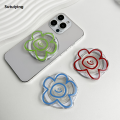 Sutuiying Simple art style flowers Phone Holder Socket Grip For Magsafe Fashion IPhone Mac Samsung Safe Ring Finger Expanding Stand. 