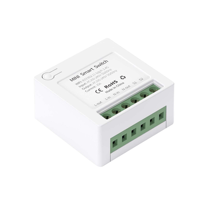 Mini Smart Switch Breaker Wireless Switches 10A Compatible with Tuya for Smart Home Automation
