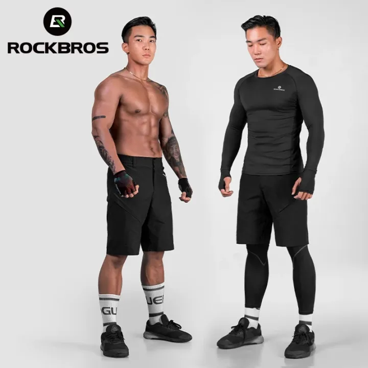 ROCKBROS%20Men's%20Tracksuit%20Gym%20Fitness%20Compression%20Sports%20Suit%20Clothes%20Running%20Jogging%20Sportwear%20Exercise%20Workout%20Tights%205%20Pcs/Set%20-%20Image%202