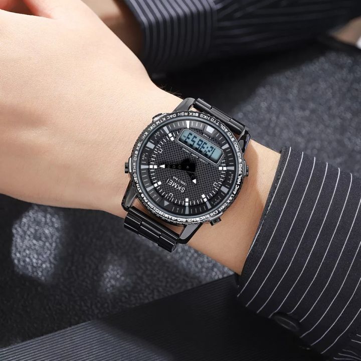SKMEI%201898%20Men's%20Outdoor%20Watch%20Multifunction%20Stainless%20Steel%20W/%203%20Time%20-%20Image%209