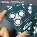 Compatible with iPhone Pro Max Original Single Color Anti-Reflection Eagle Eye Lens Film Apple 16 Phone AR Protective Sticker Ring. 