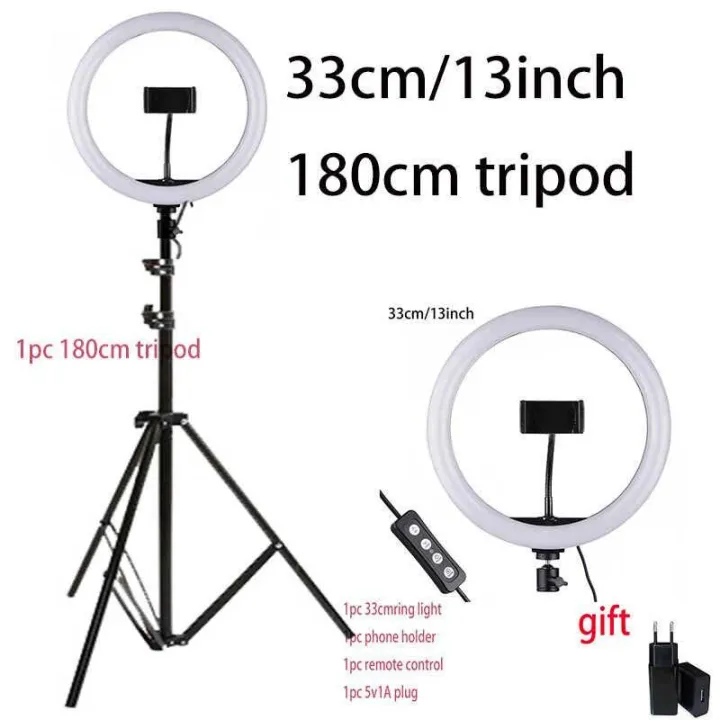33Cm%20Selfie%20Led%20Ring%20Light%20With%207%20Fit%20Tripod%20Stand%20%7C%20Dimmable%203%20Light%20Modes%20-%20Image%204