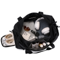 Everesco Eveo Optimo 28L Duffel Bag For Men Waterproof Gym Travel Bag With Shoe Compartment Black. 