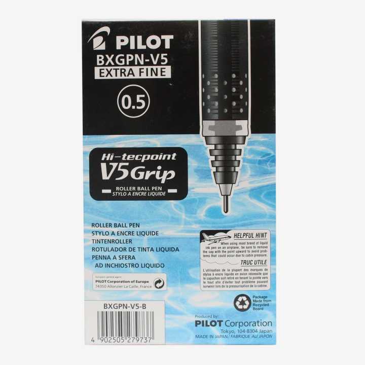Black%20Pilot%20Hi-TechPoint%20V5%20Grip%20Roller%20Ball%20Pen%20Pack%20Of%2012%20Pcs%20-%20Image%204