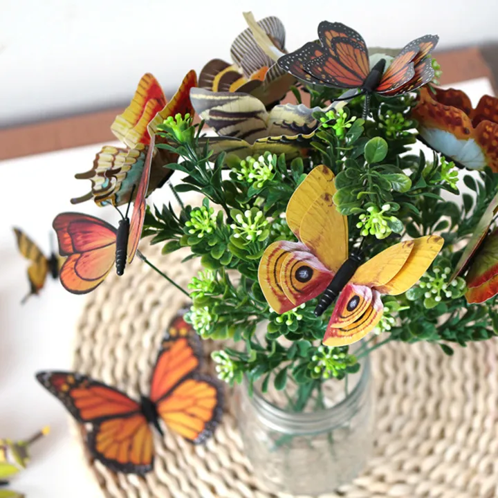 12Pcs%20Wall%20Stickers%203D%20Effect%20Self-adhesive%20Butterfly%20Shape%20DIY%20Craft%20Wall%20Decor%20for%20Home%20-%20Image%205
