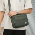 New Nylon Men Crossbody Bags Black Brown Blue Green Rectangle Shoulder Bag Large Satchel Travel. 