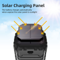 1 PCS Camping Lantern Rechargeable Solar Lanterns Lights Black Battery Powered LED for Outages. 