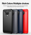lthmy for Nokia G10 Case Carbon Fiber TPU Soft Silicone Back Cover Armor Phone Case Casing. 