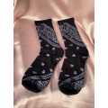 Jhumka Station Top Trendy Bandana Print Long Socks : Unisex. 