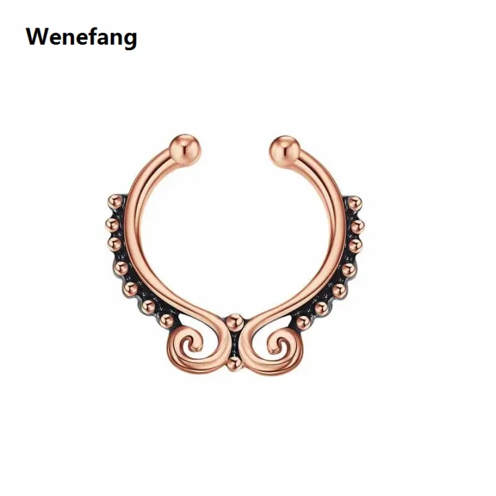 Wenefang%201PCS%20Bat%20Nose%20Ring%20Septum%20Jewelry%20Non%20Piercing%20C%20shape%20Nose%20Ring%20Septum%20Cuff%20Earring%20Rook%20Faux%20Nose%20Piercing%20Clip%20On%202023%20-%20Image%205