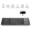 Three Foldable Pocket-size Bluetooth Wireless Rechargeable Keyboard With Touchpad For Windows Android IOS. 
