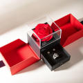 Double-Open Jewelry Box Double Door Gift Box Valentine'S Day Gift Box Rose. 