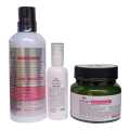 Silk hair 3 in 1 Shampoo - 500ml, Serum - 100ml & Hair Spa - 550ml Combo Set. 