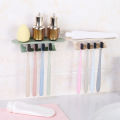 Bathroom Wall Mounted Toothbrush Holder Toothpaste Stand Storage Rack Traceless DUJU. 
