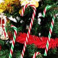 ARELENE 96Pcs Christmas Plastic Fake Candy Canes Twisted Toy Crutch for Christmas Tree Hanging Decorations. 