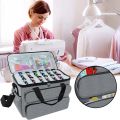 1 Pcs Grey Sewing Machine Accessories Storage Container Bag. 