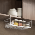 1PC Metal Kitchen Organizer Shelf Under Table Hanging Net Basket Multifunctional Book Storage Rack Home Offices B. 