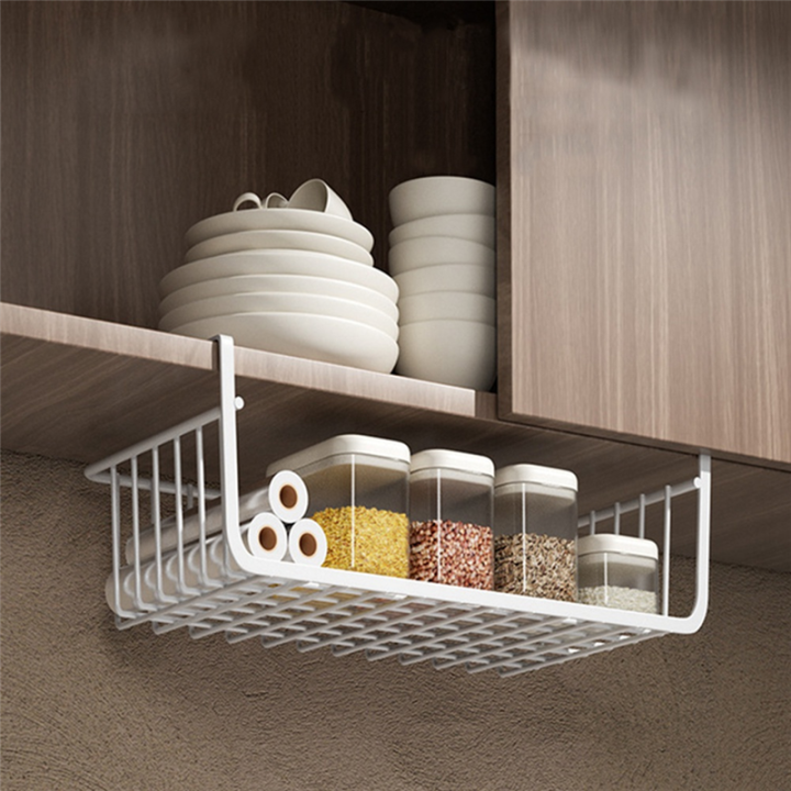 1PC%20Metal%20Kitchen%20Organizer%20Shelf%20Under%20Table%20Hanging%20Net%20Basket%20Multifunctional%20Book%20Storage%20Rack%20Home%20Offices%20B%20-%20Image%203