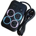 Cute Design Extension Multiplug 2000W 10A(max) with 4 Sockets, 2 USB Ports & 1 Type C Port. 