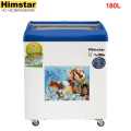 Himstar Curved/Sliding Glass Chest Freezer - Ice-cream Freezer 180 Ltr. 