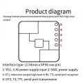 5X 24G MmWave LD2420 Human Presence Radar Sensor Motion Detection Module. 