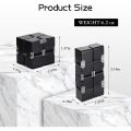 Infinity Cube， Aluminum alloy metal Infinity Cube Fidget toy, a stress relieving Rubik's Cube gift for children and adults. 