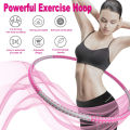 Weighted Hula Hoop for Adult Weight Loss, Hoola Hoops Plus Size for Women Exercise & Fitness - Weight Adjustable 2lb ~ 5lb, 8 Detachable Sections，Premium Foam & Stainless Steel Core. 