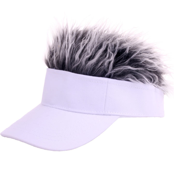 Sun Visor Wig Novelty] Specialty Store [Heartbeat Girl 2020 New Fashion Wig Funny Baseball Cap Hair Boy Girl Cool Gift