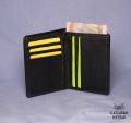 Mini Slim Wallet / PU Leather / Men Wallet | Black Solid Leather Bi Fold Slim Mini Wallet For Men | Wallet For Men. 