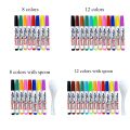 Children's 8/12 Colors Floating Magic Colorful Mark Pen Water Drawing Doodle Pen Erasable Floating Pen Whiteboard Markers Magical Water Painting Pen. 