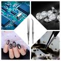 4 Pieces Precision Soldering Tweezer ESD Anti-Static Industrial Electronic Tweezers Tool Set for Jewelry Makeing Craft. 