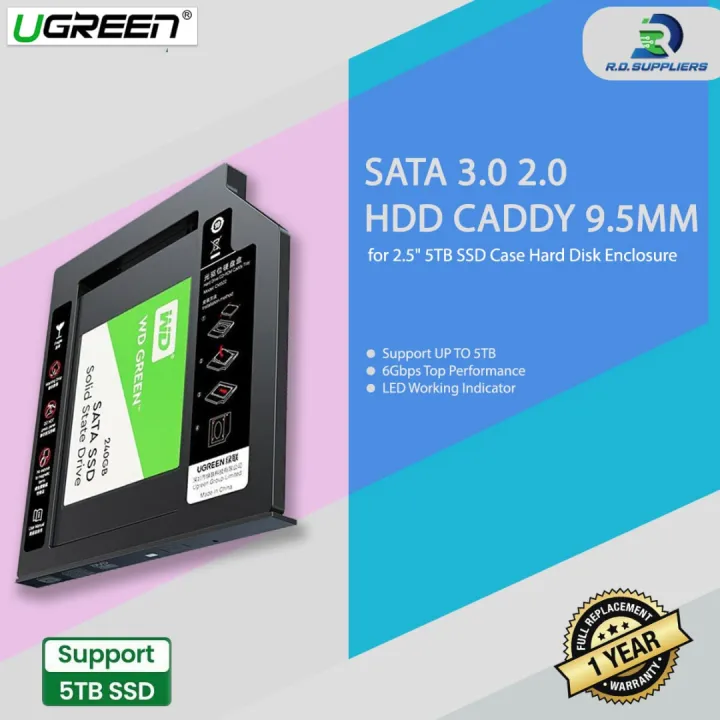 UGREEN%20SATA%20Hard%20Disk%20Drive%20Caddy%20Tray%209.5mm%20-%20Image%203