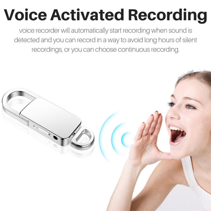 Keychain Type Voice Recorder Hd Noise Reduction Voice Activated