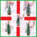 Nullmul Mini Christmas Tree Small Pine Trees on the Wooden Base Home Desktop Decoration. 