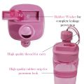 700ml BPA-Free Sport Water Bottle With Leakproof Straw And Two-Way Drinking Design. 