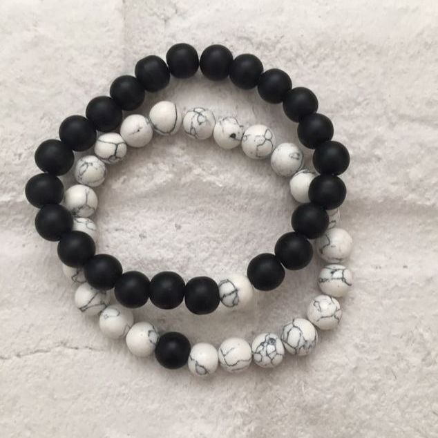 Karkimurphy Round Beads Best Friends Bracelets - 2 Piece - Couple Bracelets | Fashionable Round Beads Bracelets